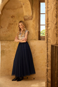 CASSIS BLUE TULLE SKIRT