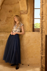 CASSIS BLUE TULLE SKIRT