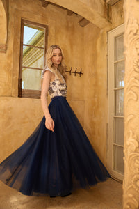 CASSIS BLUE TULLE SKIRT